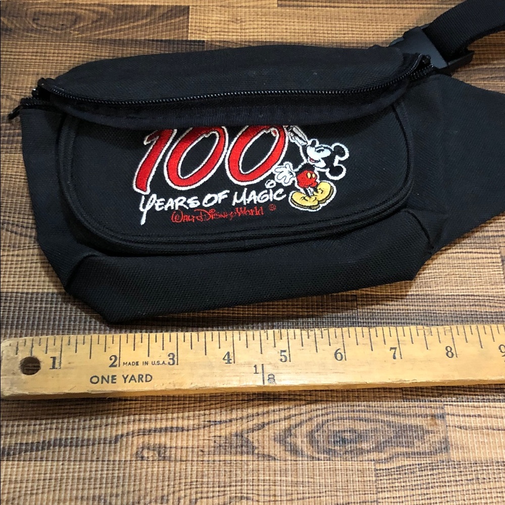 NWOT Disney Black Waist Bag with 100 Years of Magic Mickey Graphic - Picture 6 of 6